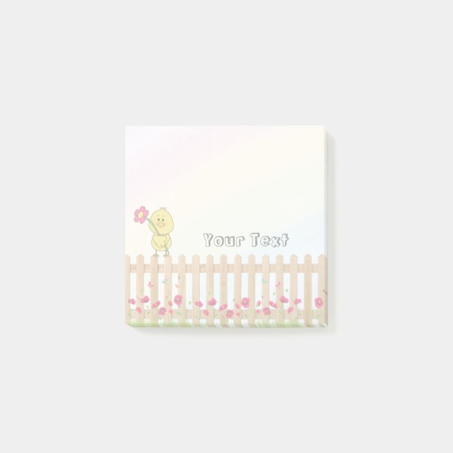 Söta lantdjursbarn skolregnbåge post-it block (Framsida)