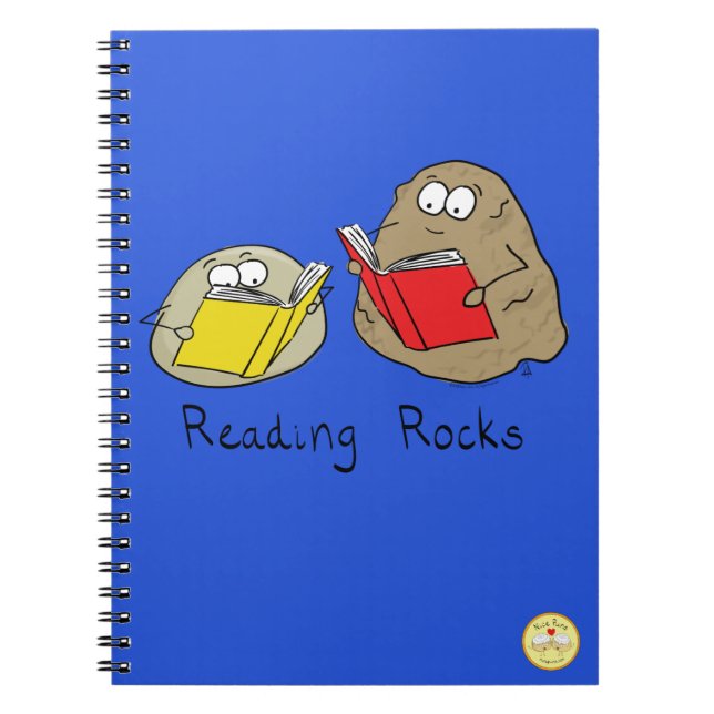 Söta läsböcker bibliotek barn tecknad film anteckningsbok (Framsidan)