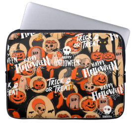 Söta & läskiga Halloween kusliga vibbar Laptop Fodral