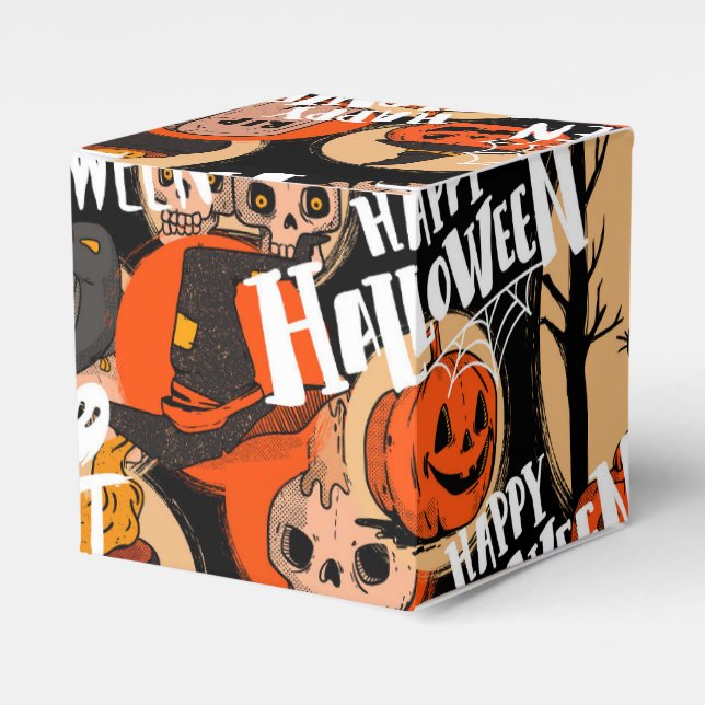 Söta & läskiga Halloween kusliga vibbar Presentaskar (Framsidan Sidan)