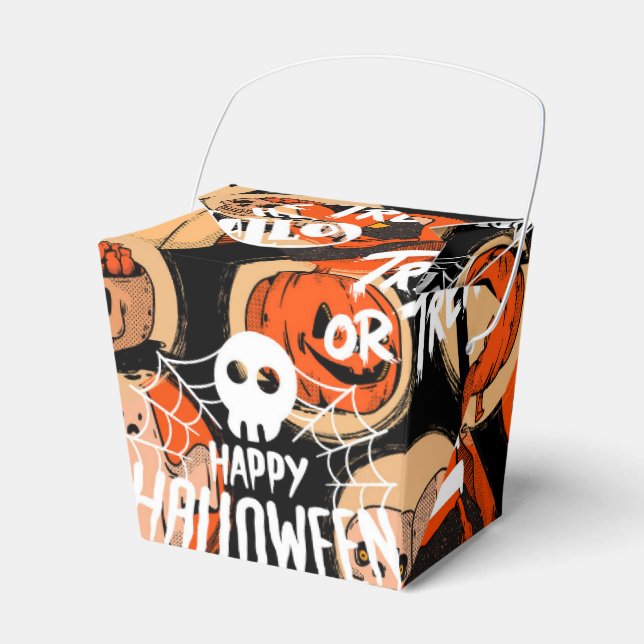 Söta & läskiga Halloween kusliga vibbar Presentaskar (Framsidan Sidan)