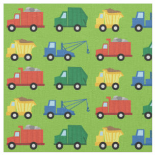 Söta lastbilar bygg barn soptransport tyg