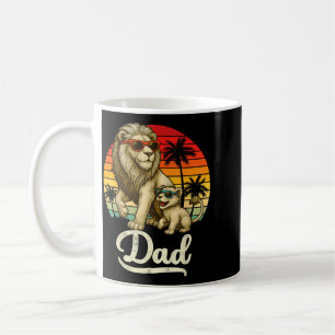 Söta Lejon Pappa Skämt Meme Djurälskare Pappa Kaffemugg