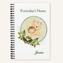 Söta lejon - spiral anteckningsbok