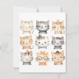 Söta Lekfulla Katter Julkort