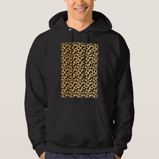 Söta leopardskalig backpack-presenter för djur äls hoodie (Framsida)