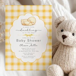 Söta lilla ankungen Baby Shower-inbjudan Inbjudningar