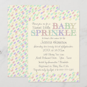 Söta lilla Baby Sprinkles Baby Shower Inbjudningar
