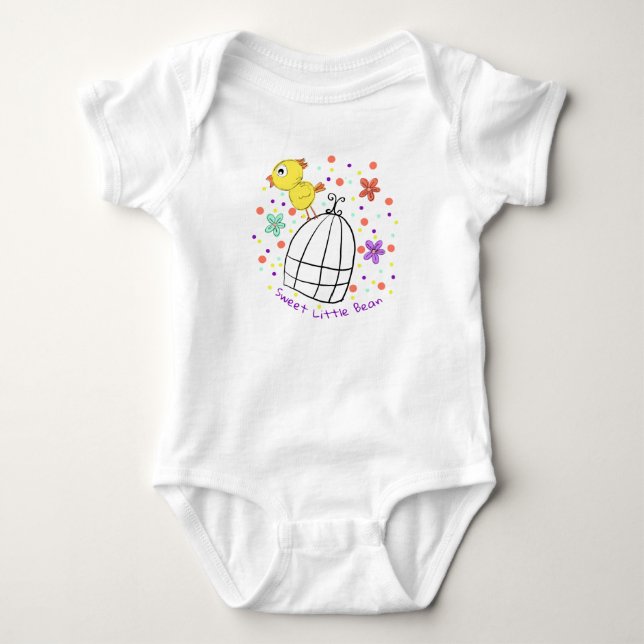 Söta lilla Bean Baby Bird T Shirt (Framsida)