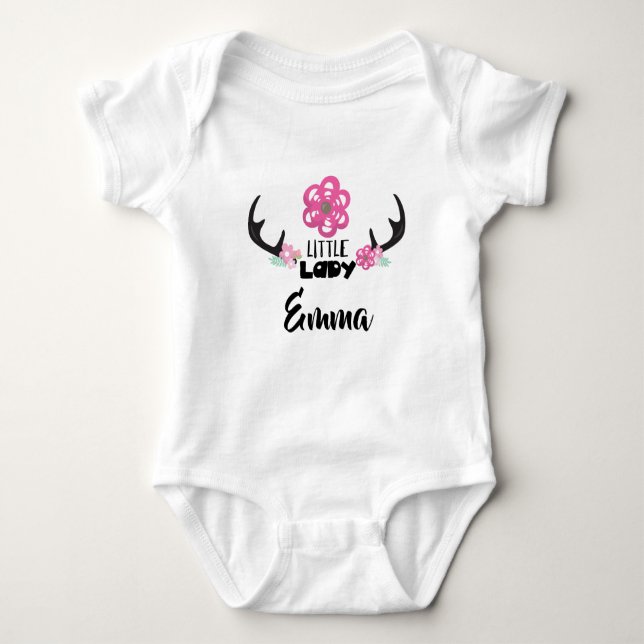 Söta lilla damhjorthorn t shirt (Framsida)