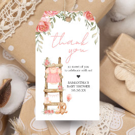 Söta lilla flicka Boho Baby Shower-favorittaggar Presentetikett