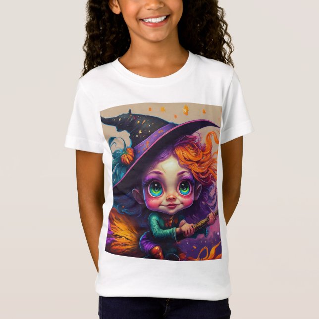 Söta lilla häxa t shirt (Framsida)