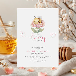 Söta lilla honung är på väg Bibi baby shower Inbjudningar