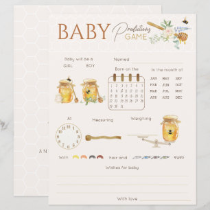 Söta lilla honung Baby Predictions Guessing Game