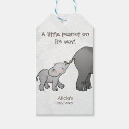 Söta Lilla Jordnöt På Väg Baby Shower Presentetikett