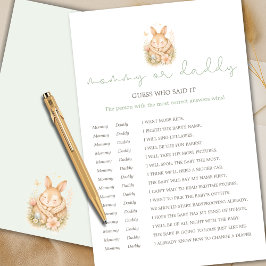 Söta lilla kanin Mamma eller Pappa gissa vem som s