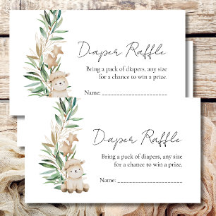 Söta lilla Lamb Greenery-kort Tilläggskort