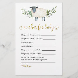 Söta lilla lamm Grönska Önskar för Bebis