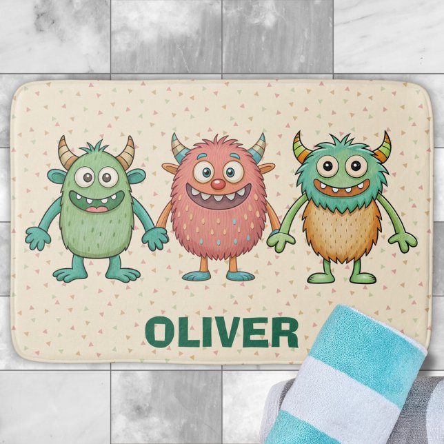 Söta lilla monster, Personlig Badrumsmatta (Skapare uppladdad)