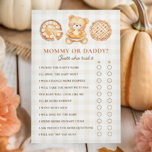 Söta lilla paj Höst Baby Shower Mamma eller Pappa 