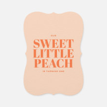 Söta lilla Peach Girl First Birthday