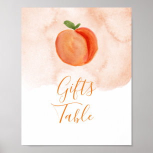 Söta lilla Peach-sommargåvor Bord Poster