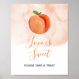 Söta lilla Peach Summer Kärlek är Sweet Poster