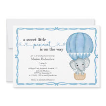 Söta lilla Peanut Elephant Pojke Shower