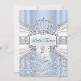 Söta lilla prins Diamond Boy Baby Shower Inbjudningar