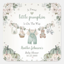 Söta lilla pumpa höst baby shower