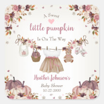 Söta lilla pumpa höst baby shower