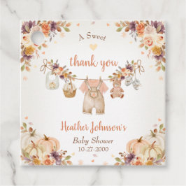 Söta lilla pumpa Höst Baby Shower Gåvor Etiketter