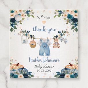 Söta lilla pumpa Höst Baby Shower Gåvor Etiketter