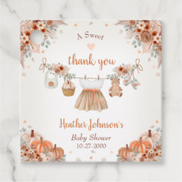 Söta lilla pumpa Höst Baby Shower Gåvor Etiketter