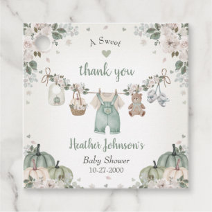 Söta lilla pumpa Höst Baby Shower Gåvor Etiketter