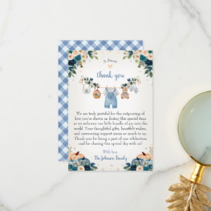 Söta lilla pumpa Höst Baby Shower Tack Kort