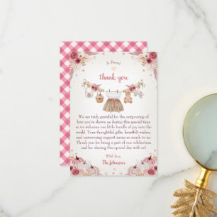 Söta lilla pumpa Höst Baby Shower Tack Kort