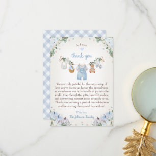 Söta lilla pumpa Höst Baby Shower Tack Kort