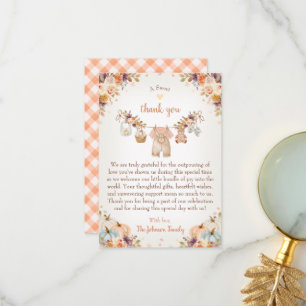 Söta lilla pumpa Höst Baby Shower Tack Kort