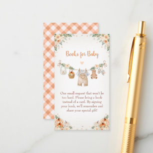 Söta lilla pumpa Höst Baby Shower Tilläggskort