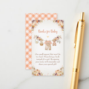 Söta lilla pumpa Höst Baby Shower Tilläggskort