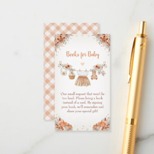 Söta lilla pumpa Höst Baby Shower Tilläggskort