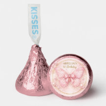 Söta lilla rosa fjäril 1-års födelsedagsflicka
