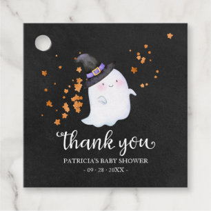 Söta lilla spöke Halloween baby shower tack så myc Gåvor Etiketter