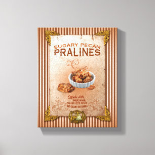 Söta Louisiana pecannötPralines Canvastryck