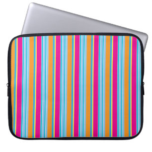 Söta magiska färgglada ränder laptop fodral