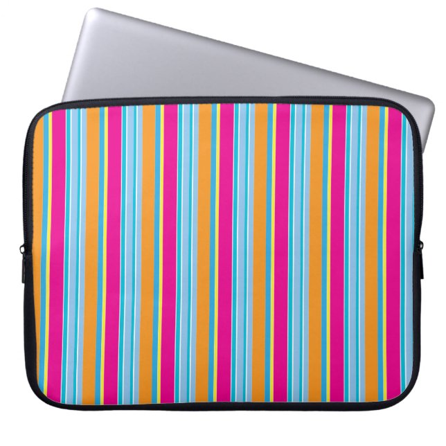 Söta magiska färgglada ränder laptop fodral (Framsidan)