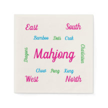 Söta mahjong-servetter