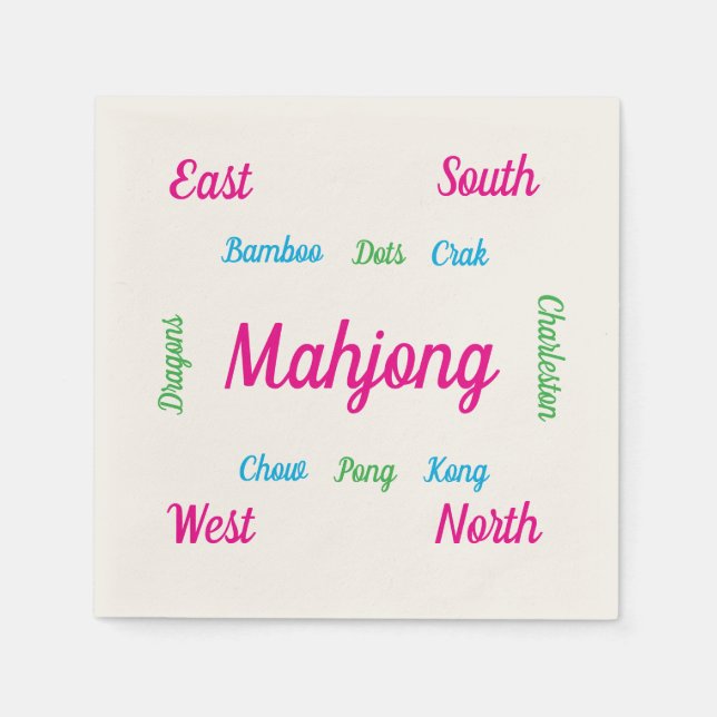 Söta mahjongservetter  pappersservett (Framsidan)