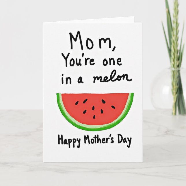 Söta Mamma Vattenmelon Dag Kort (Framsida)